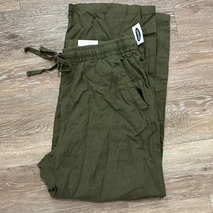 Wide leg linen pants